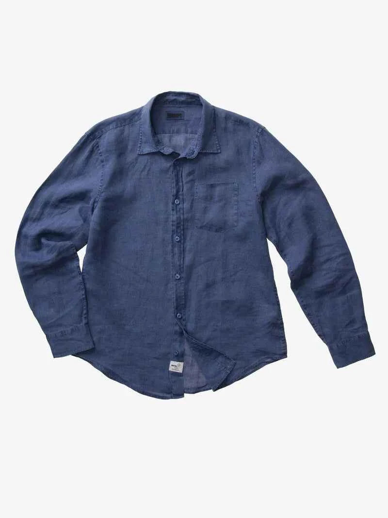 BLAUER | Camicia in lino uomo SWAN DYED
