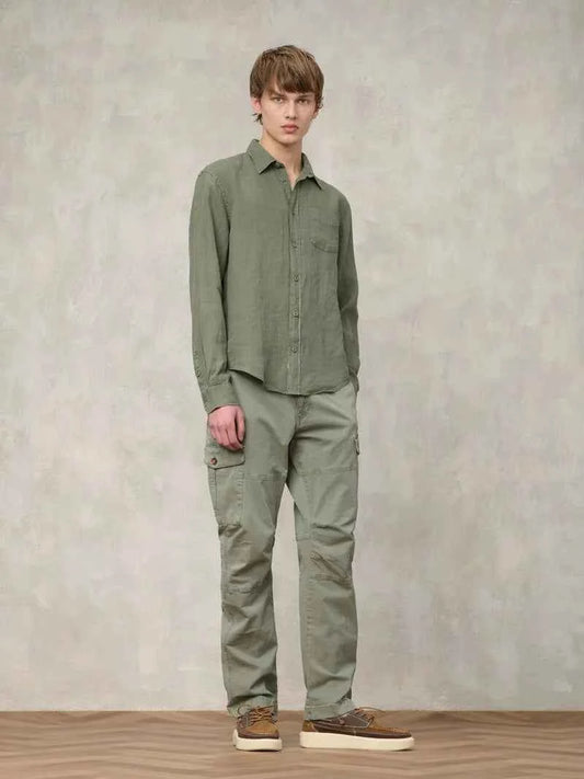 BLAUER | Camicia in lino uomo SWAN DYED