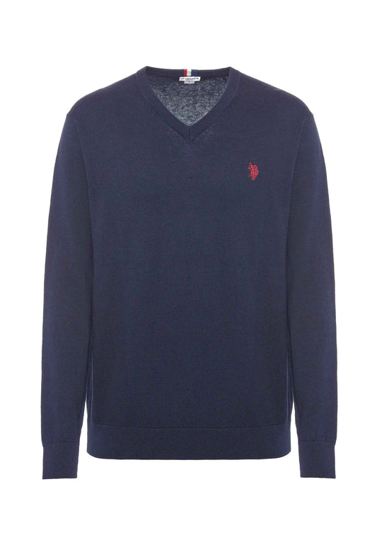 US POLO ASSN | Maglia scollo a V cotone e cashmere