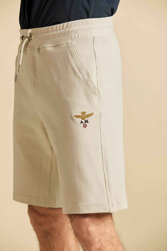 AERONAUTICA MILITARE | Bermuda in cotone uomo con elastico in vita