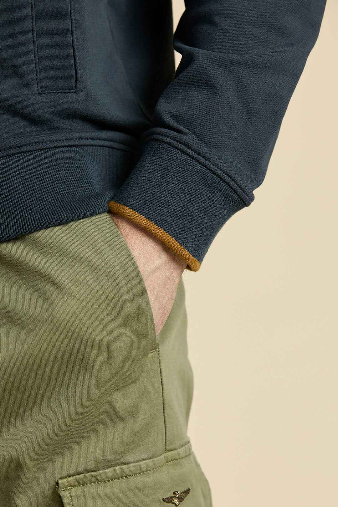 AERONAUTICA MILITARE | Felpa full-zip con scie tricolori MB-339