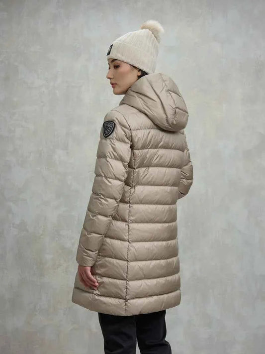 BLAUER | Piumino lungo a righe AGNES