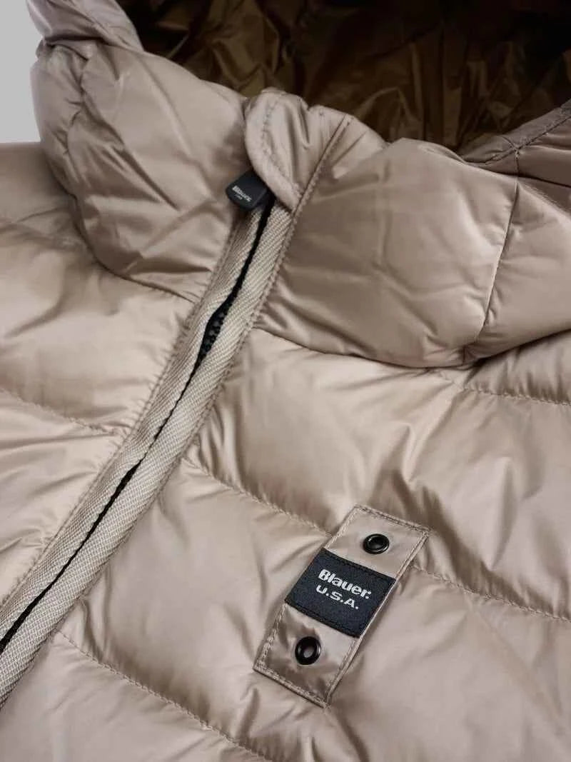 BLAUER | Piumino lungo a righe AGNES