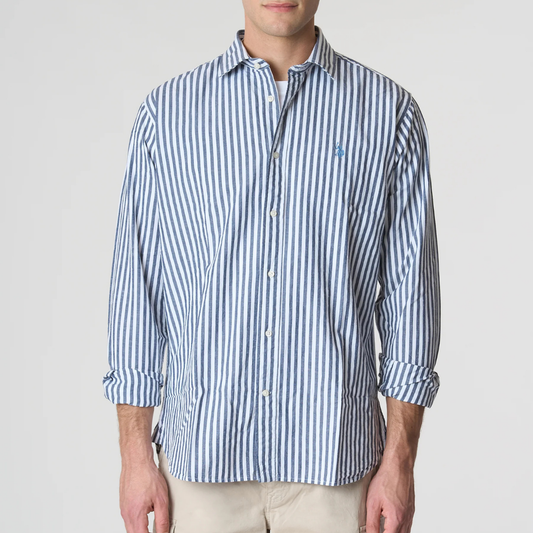 US POLO | Camicia in misto cotone e lino con logo - Proposta Legend