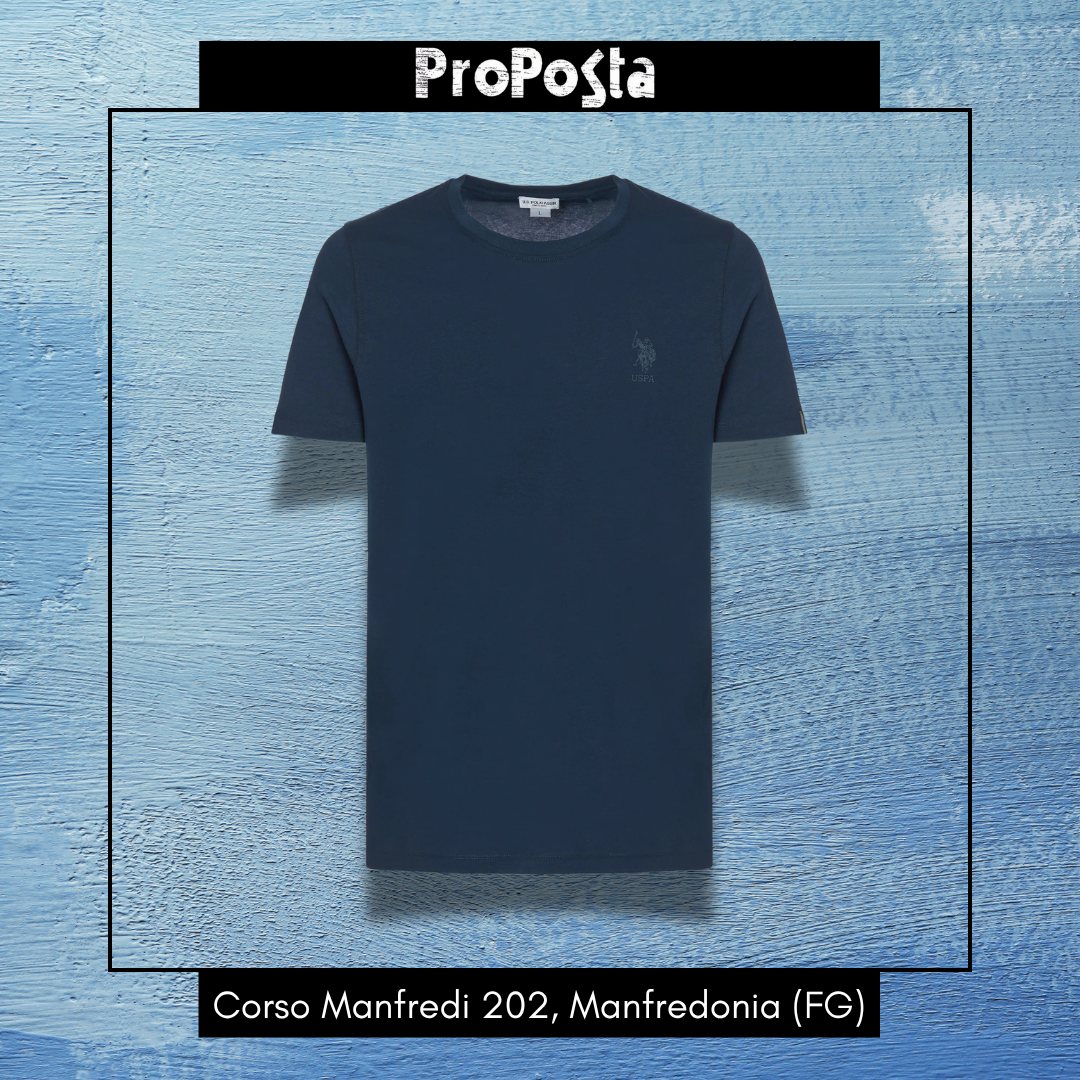 US POLO | T-shirt a maniche corte in cotone stretch con logo - Proposta Legend