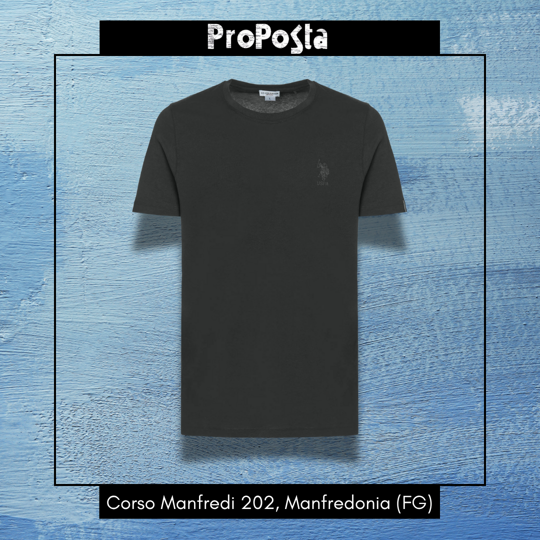US POLO | T-shirt a maniche corte in cotone stretch con logo - Proposta Legend