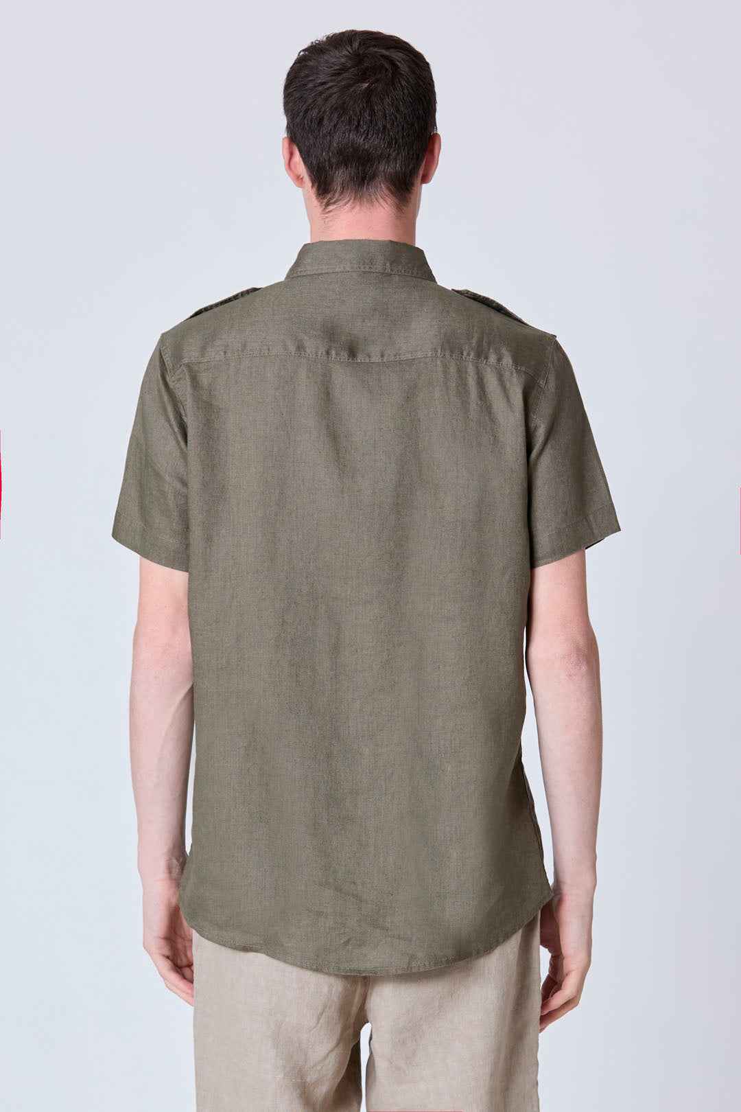 AERONAUTICA MILITARE | Camicia militare in lino con tasche