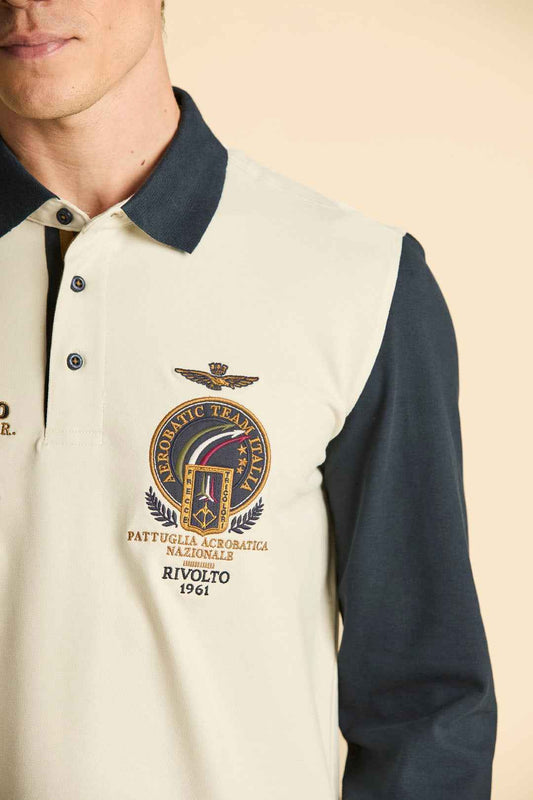 AERONAUTICA MILITARE | Polo Frecce Tricolori ricamata in piqué