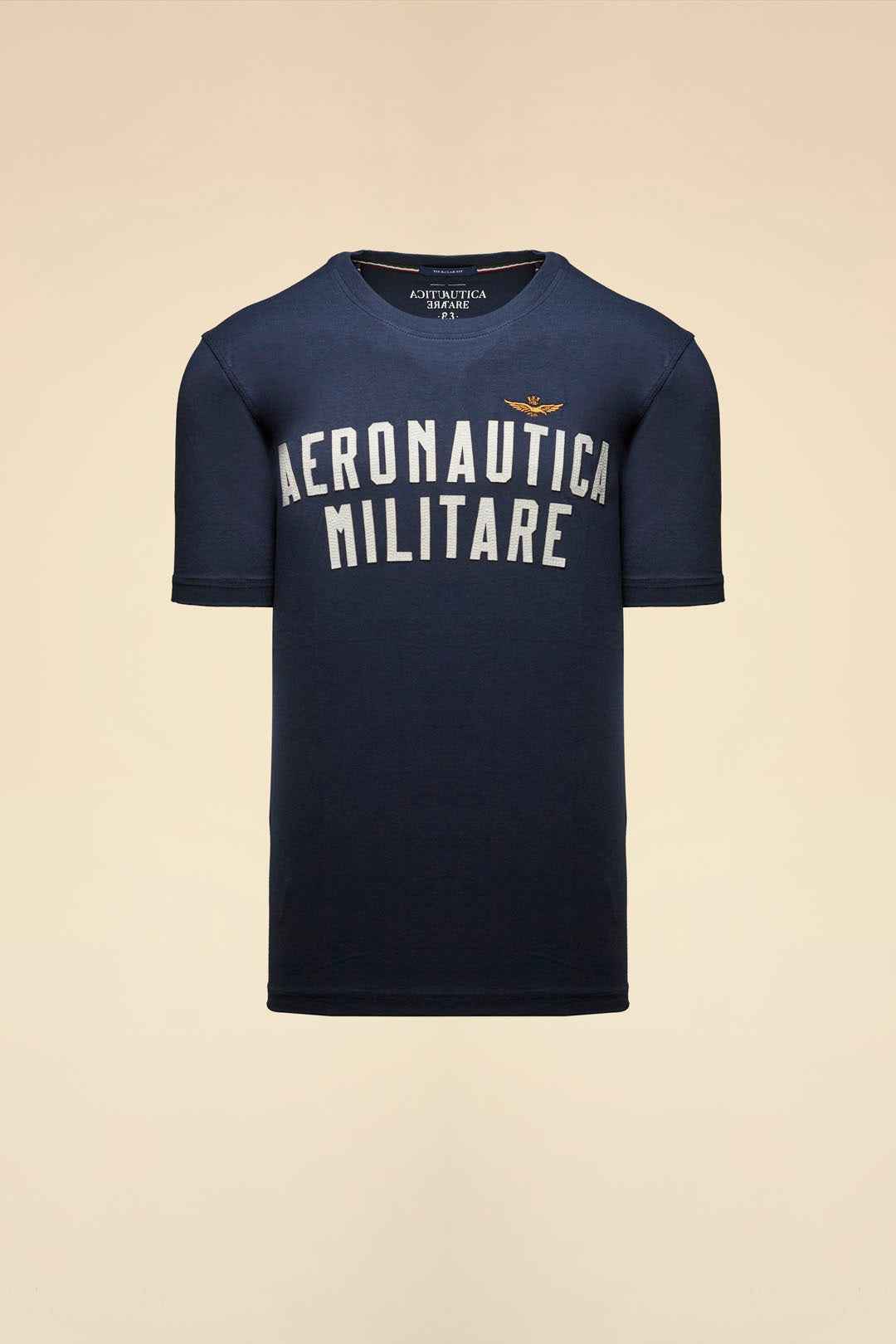 AERONAUTICA MILITARE | T-shirt in cotone con logo in feltro