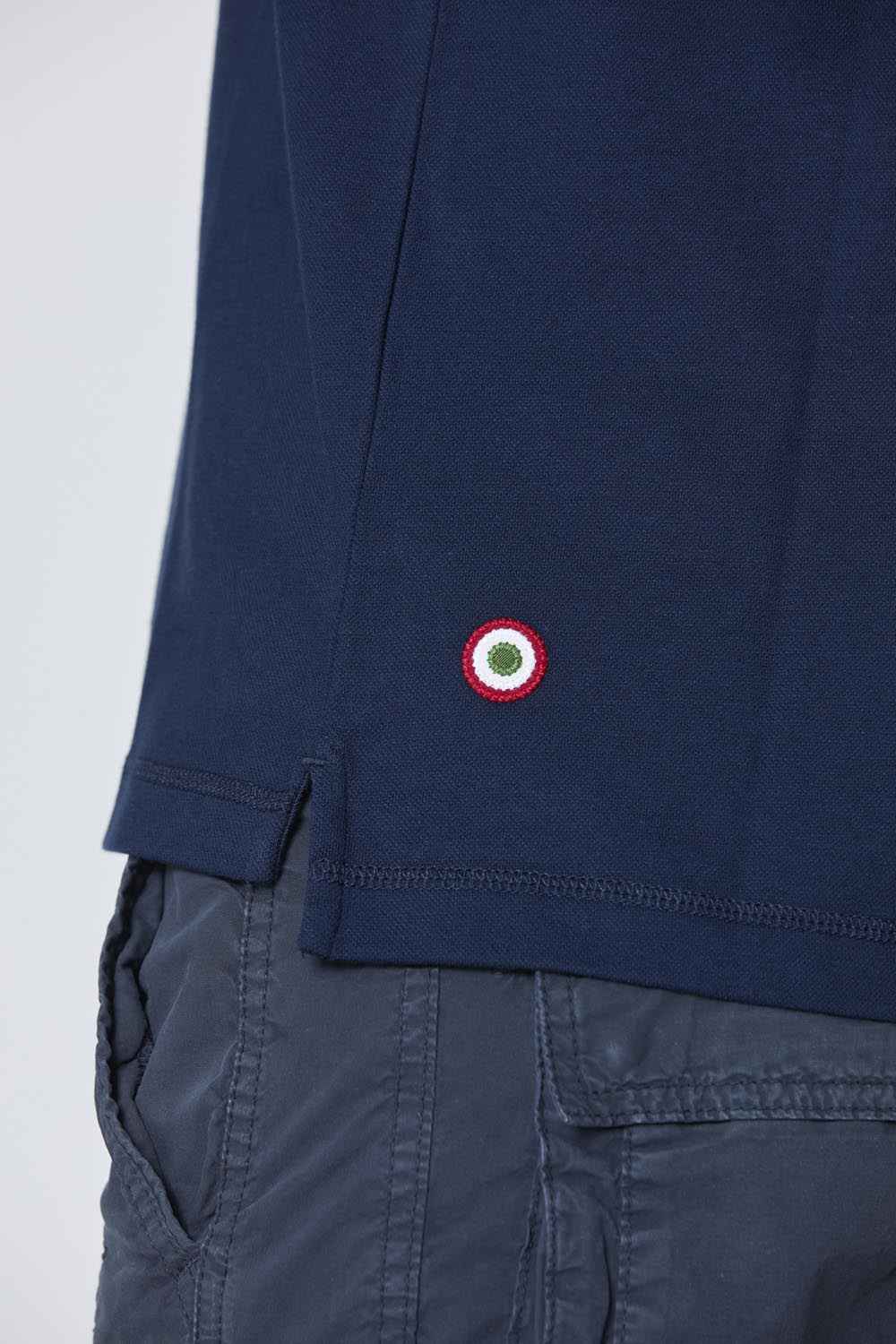 AERONAUTICA MILITARE | Polo manica corta con patch in denim