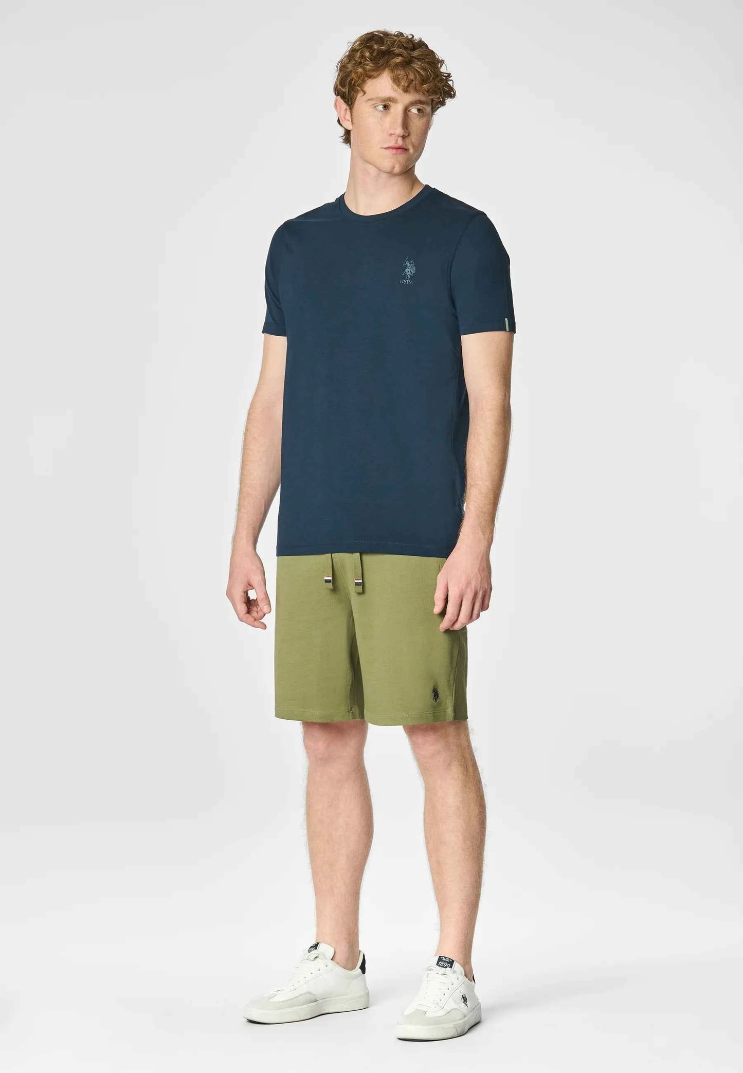 US POLO | T-shirt a maniche corte in cotone stretch con logo