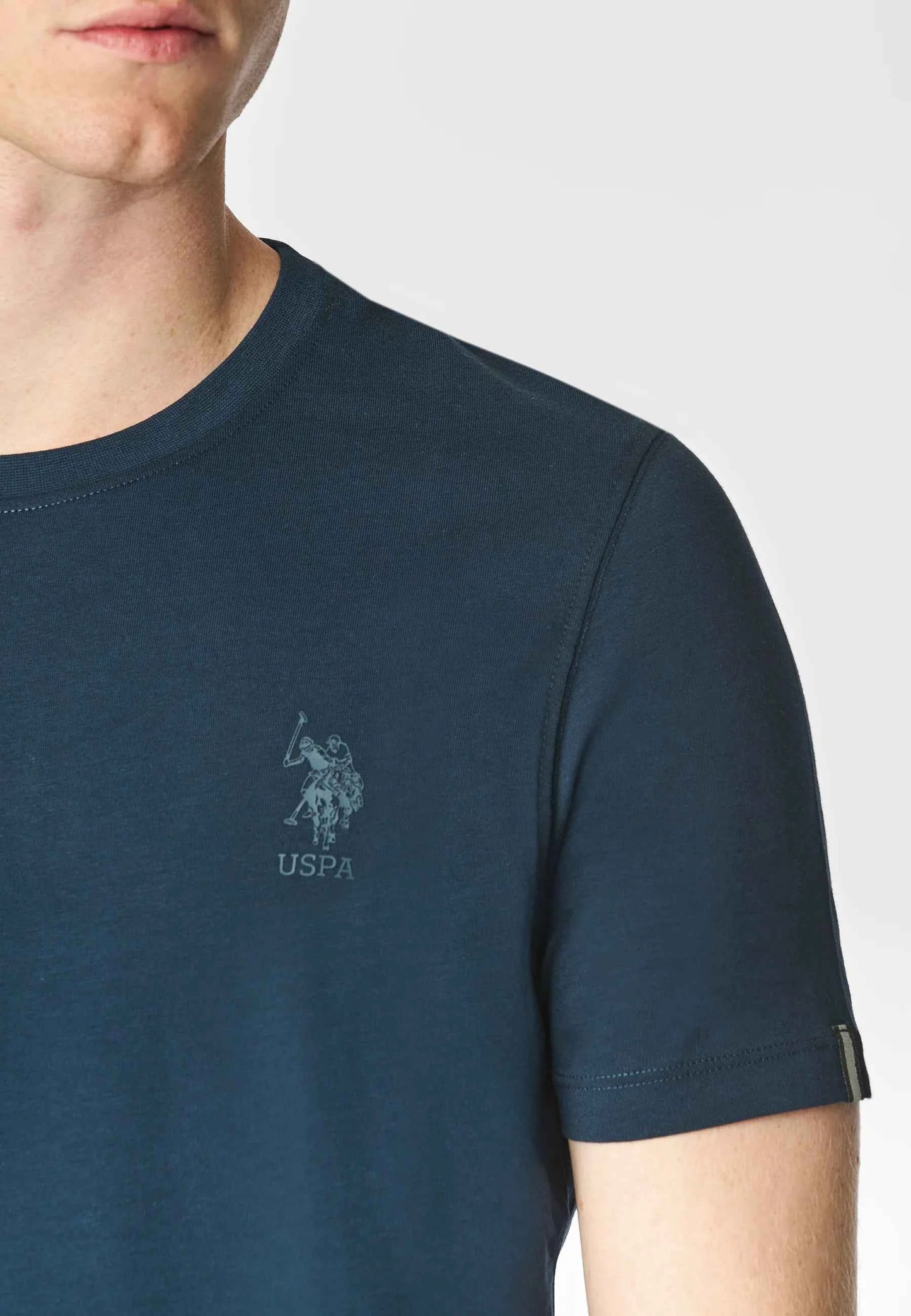 US POLO | T-shirt a maniche corte in cotone stretch con logo