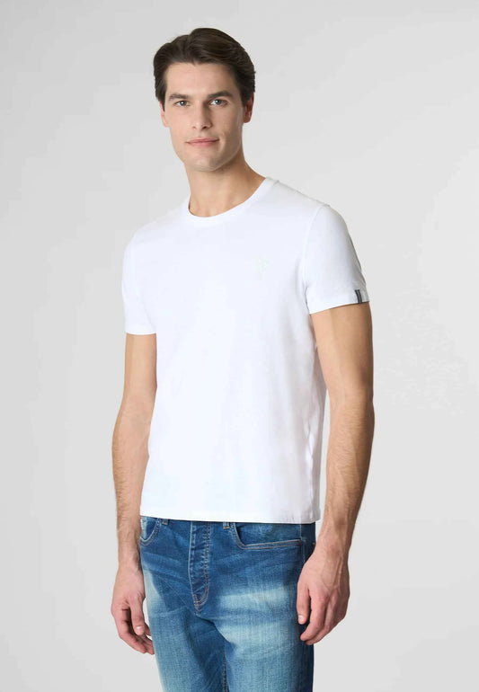 US POLO | T-shirt a maniche corte in cotone stretch con logo