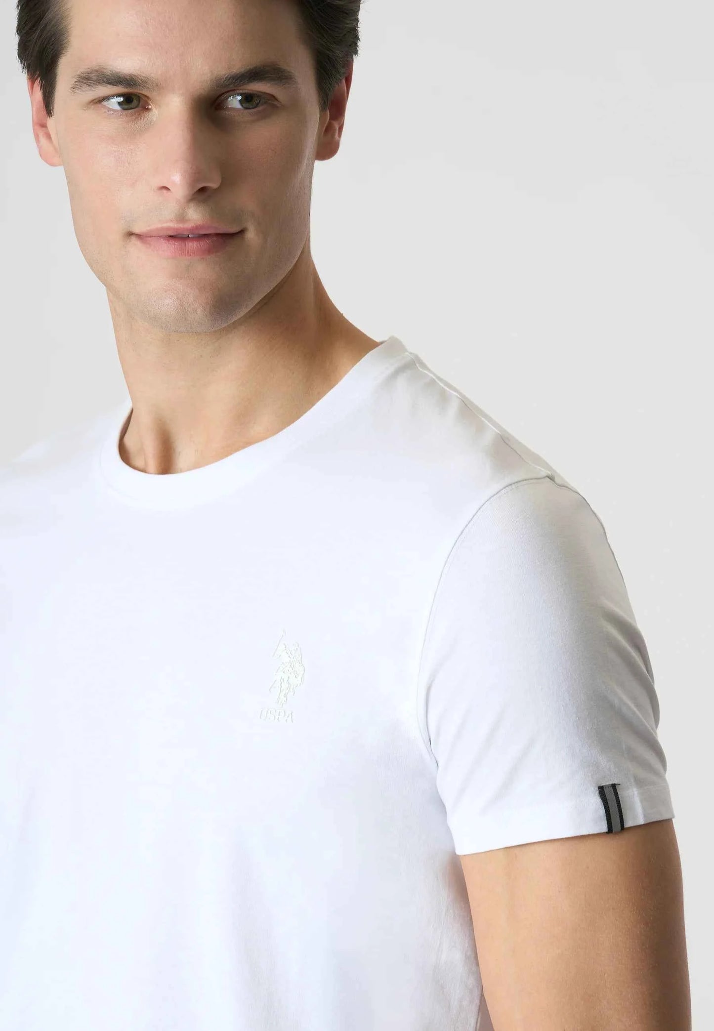 US POLO | T-shirt a maniche corte in cotone stretch con logo