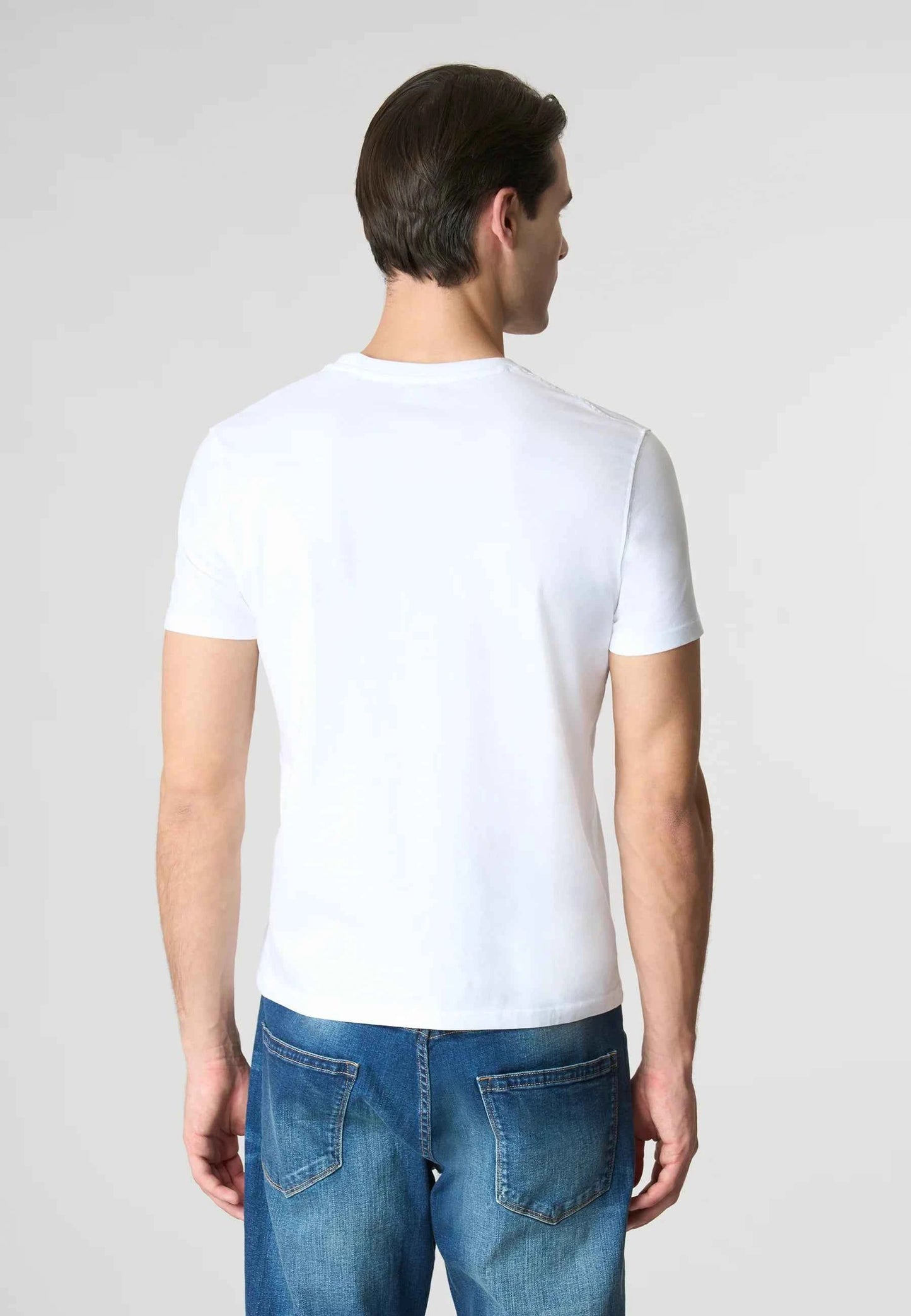 US POLO | T-shirt a maniche corte in cotone stretch con logo
