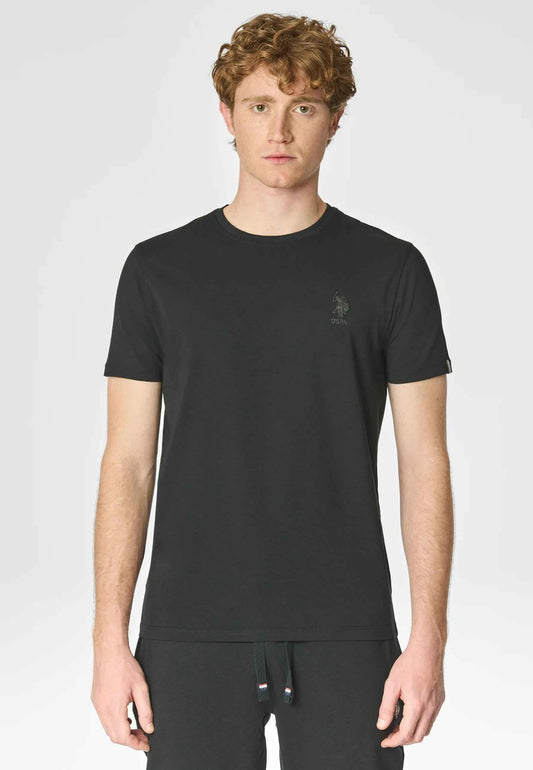 US POLO | T-shirt a maniche corte in cotone stretch con logo