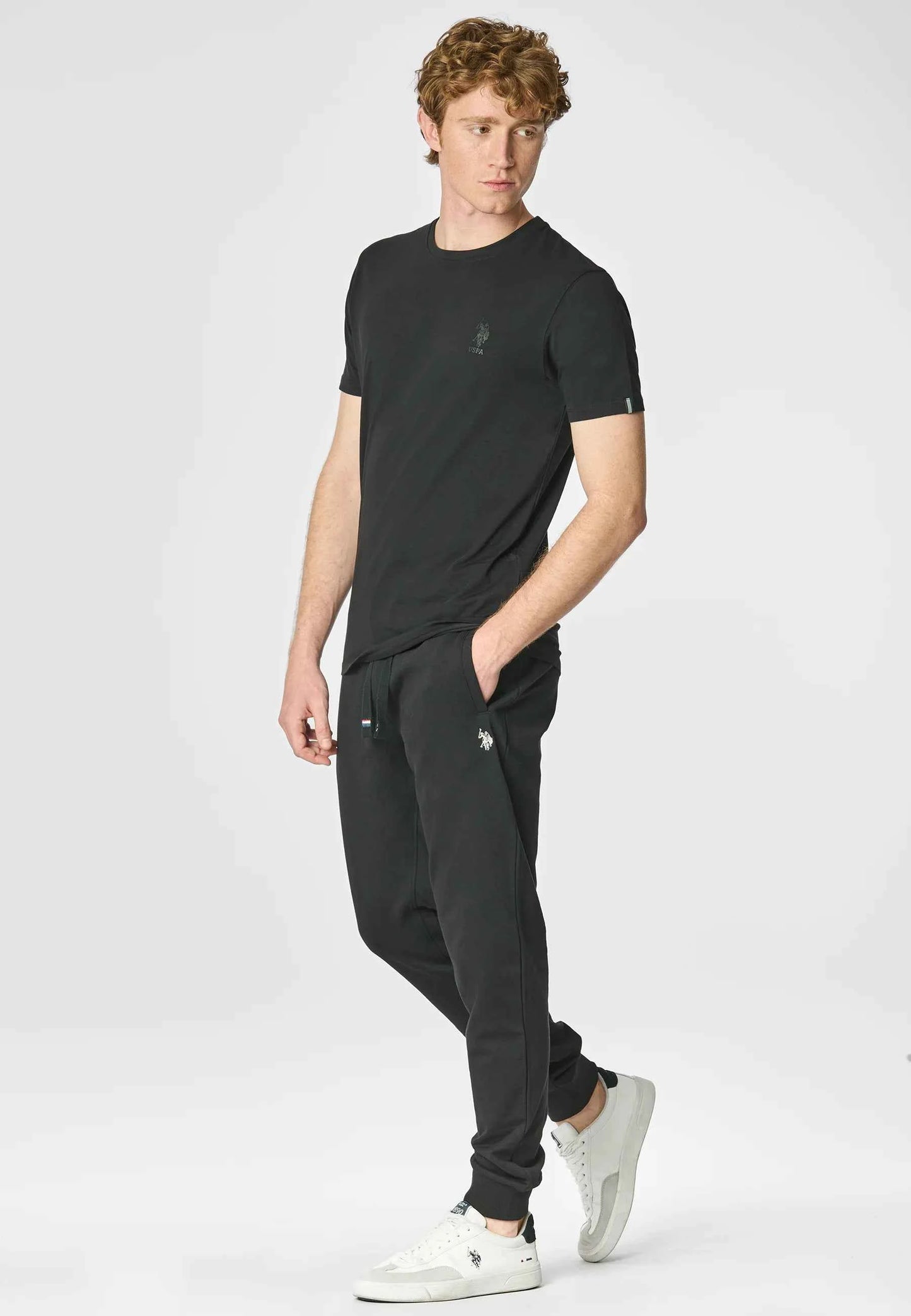 US POLO | T-shirt a maniche corte in cotone stretch con logo
