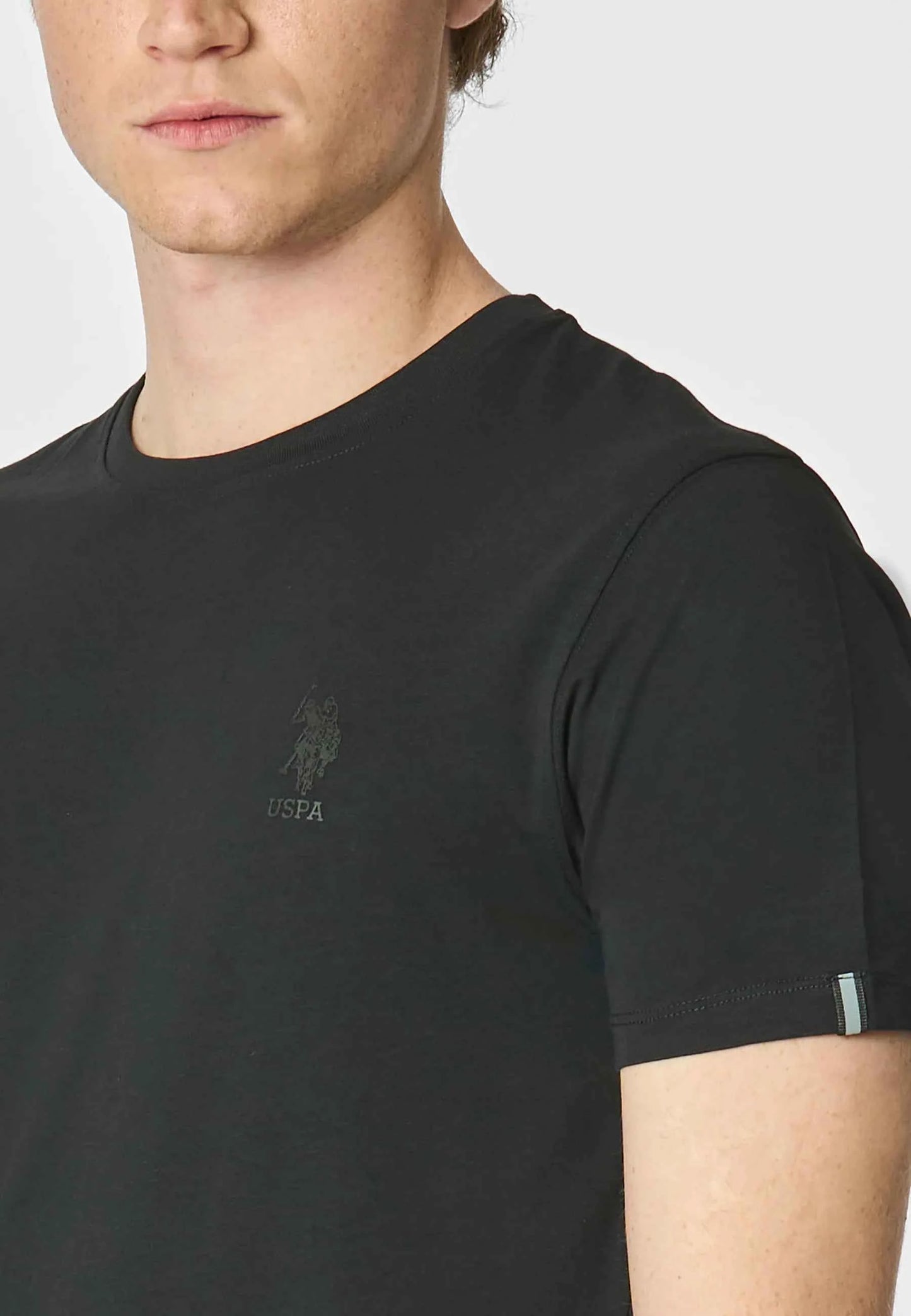 US POLO | T-shirt a maniche corte in cotone stretch con logo