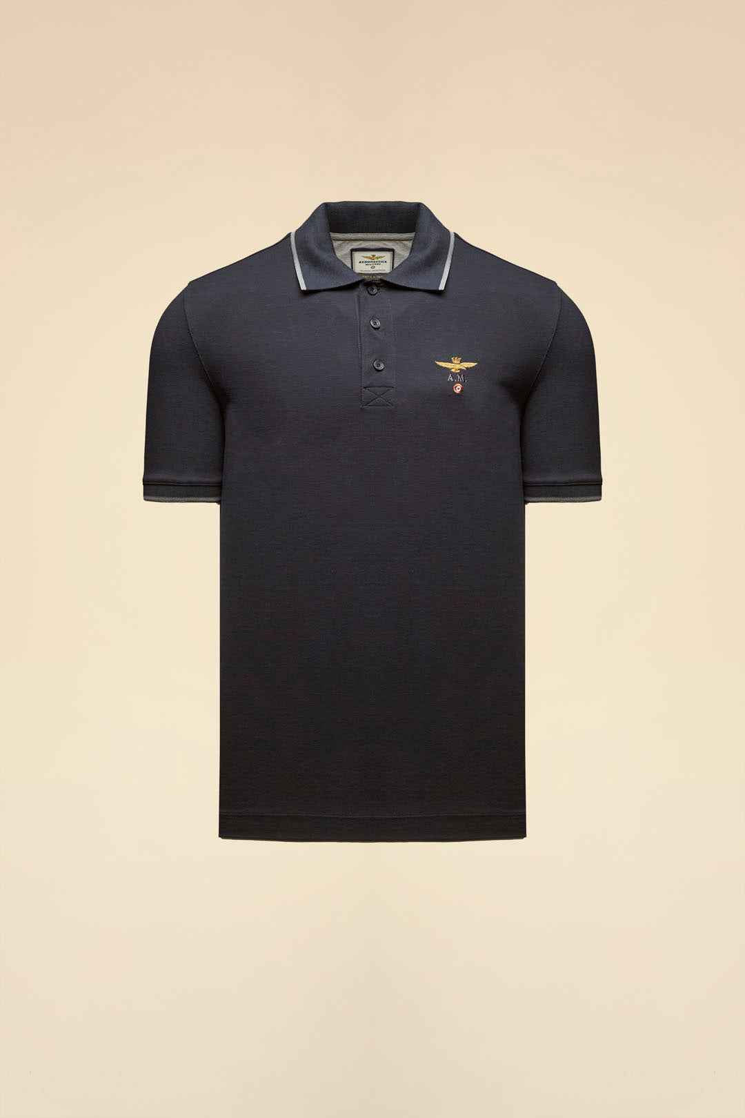 AERONAUTICA MILITARE | Polo basica in cotone a manica corta