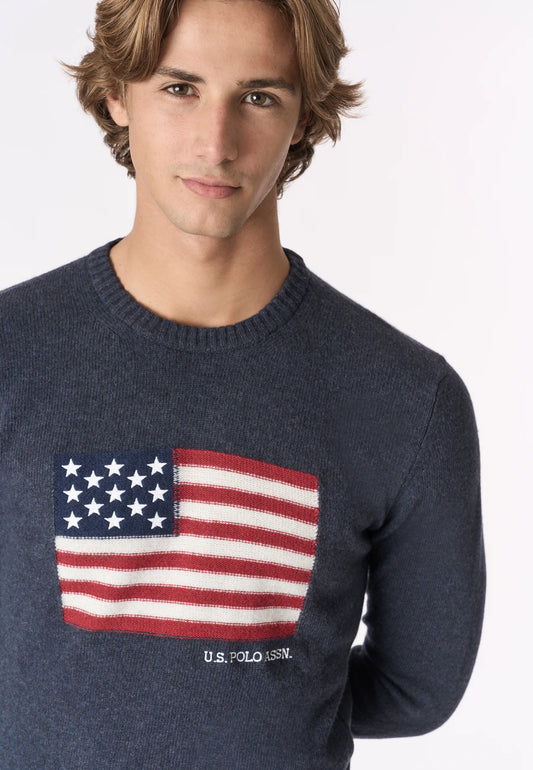 US POLO ASSN | Maglia girocollo bandiera americana