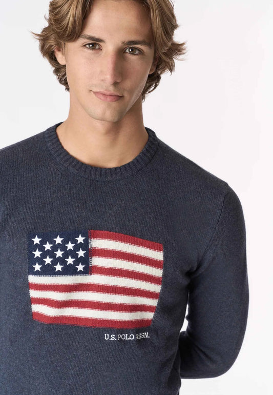 US POLO ASSN | Maglia girocollo bandiera americana