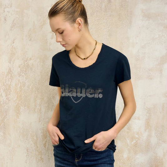 BLAUER | T-SHIRT LOGO GLITTER GRAHAM - Proposta Legend