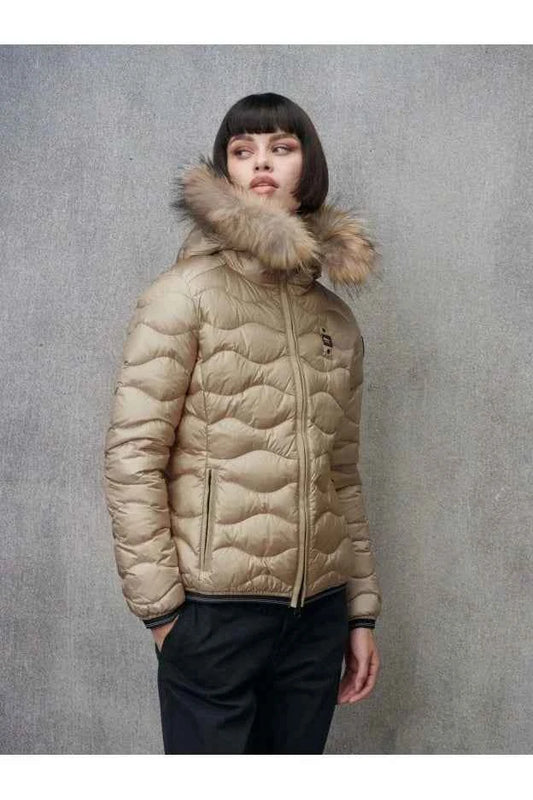 BLAUER | Piumino a onde con pelliccia ALDIE - Proposta Legend