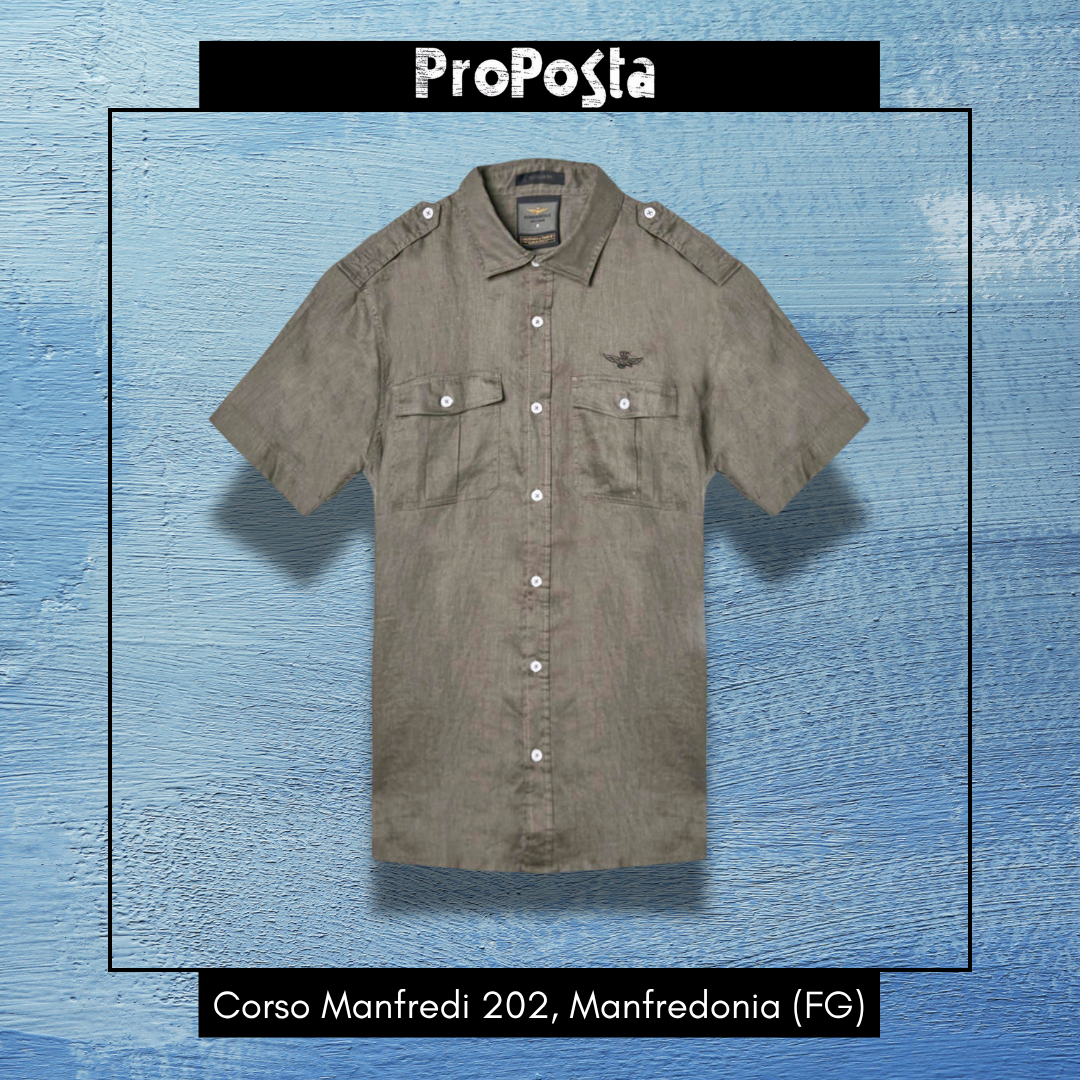 AERONAUTICA MILITARE | Camicia militare in lino con tasche - Proposta Legend