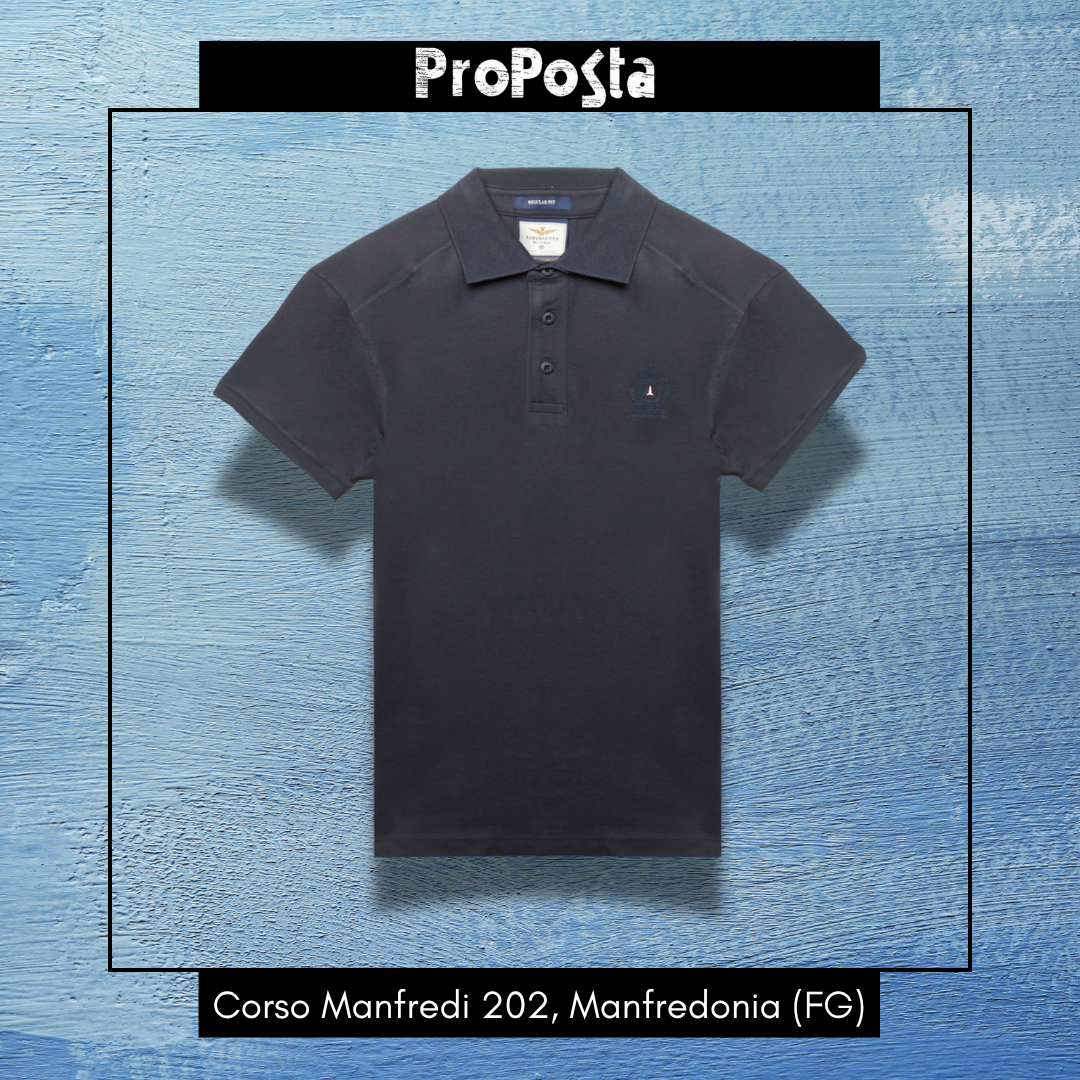 AERONAUTICA MILITARE | Polo con stampa high density e piping - Proposta Legend