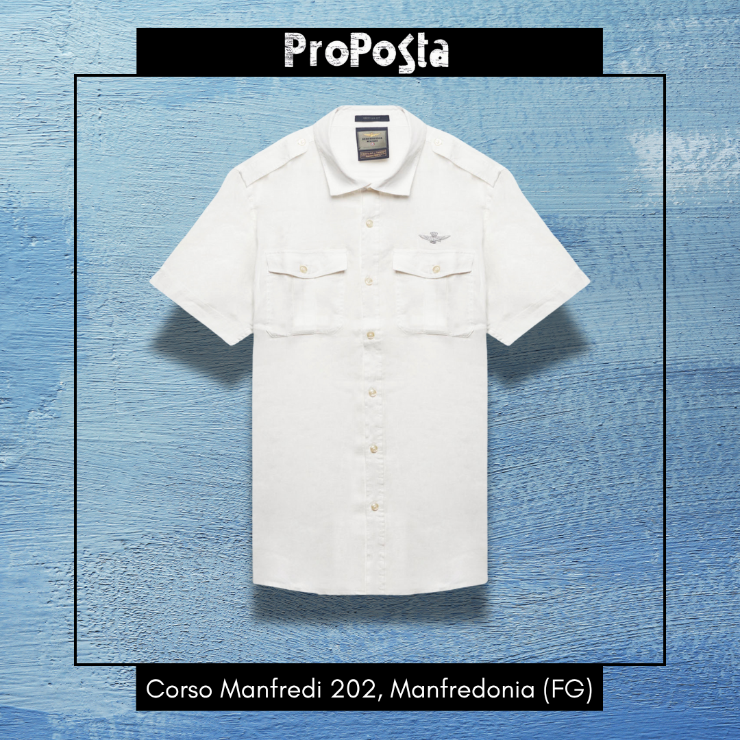 AERONAUTICA MILITARE | Camicia militare in lino con tasche - Proposta Legend