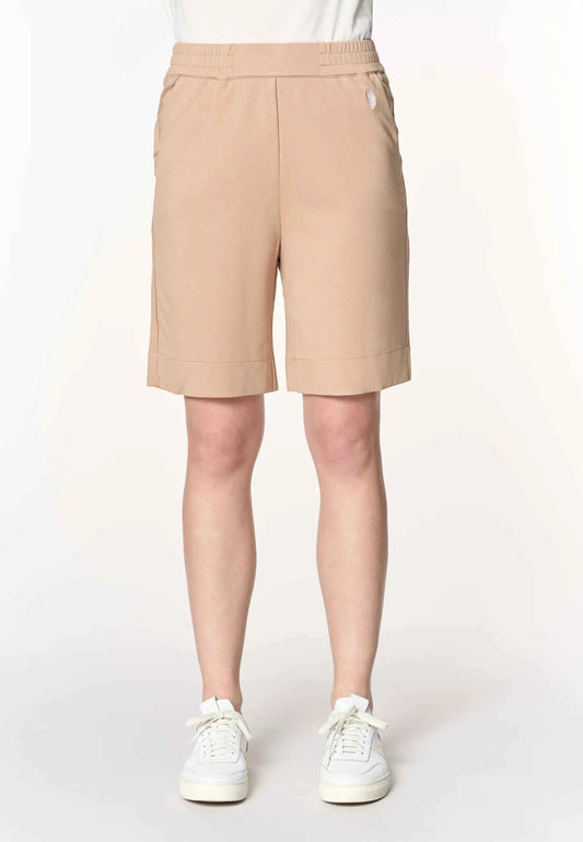 US POLO ASSN | Shorts da donna in punto Milano con vita elasticizzata