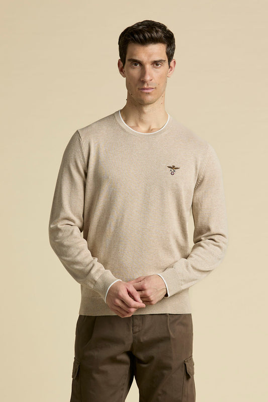 AERONAUTICA MILITARE | Maglione girocollo in cotone con ricamo - Proposta Legend