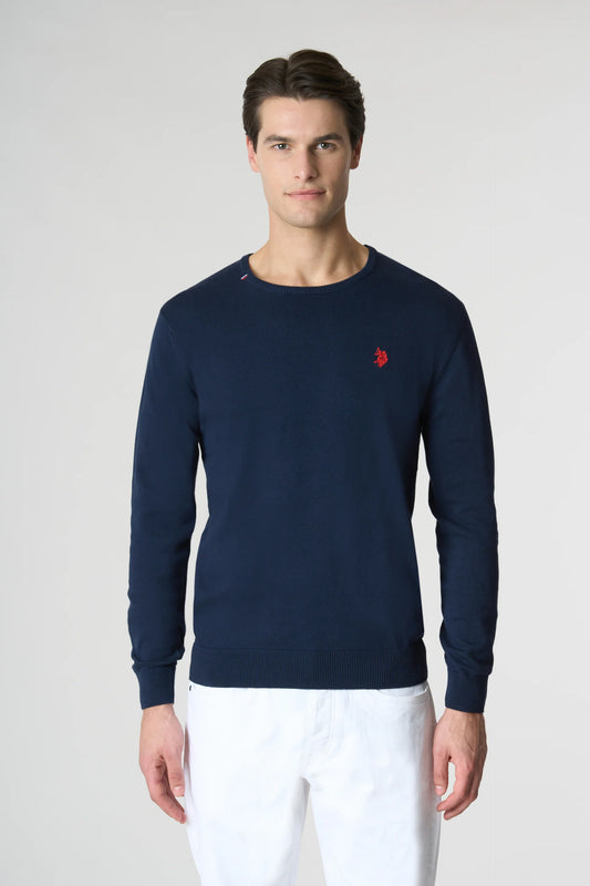 US POLO ASSN | Maglione girocollo in cotone con logo ricamato - Proposta Legend