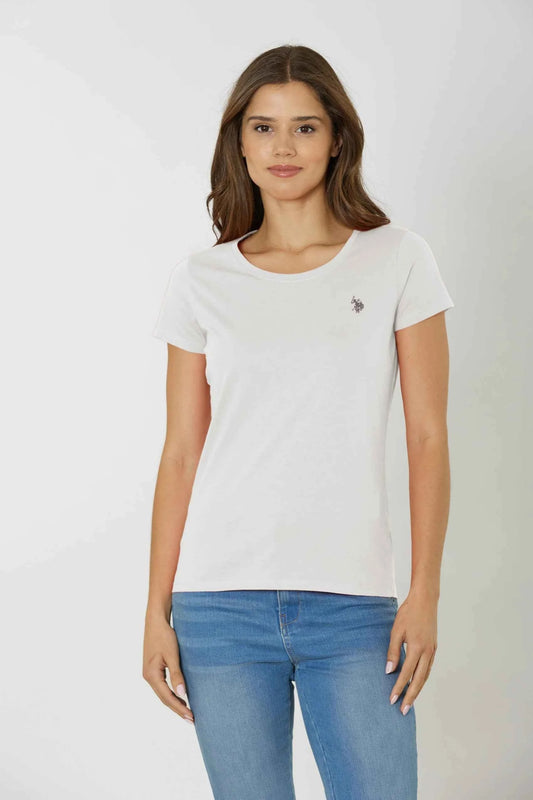 US POLO ASSN | T-shirt donna in cotone light jersey con logo