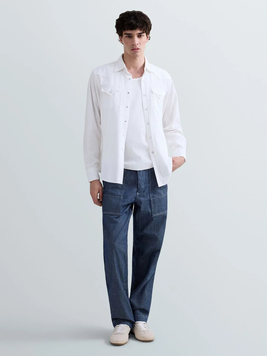 REPLAY | Camicia western in denim bianco - Proposta Legend