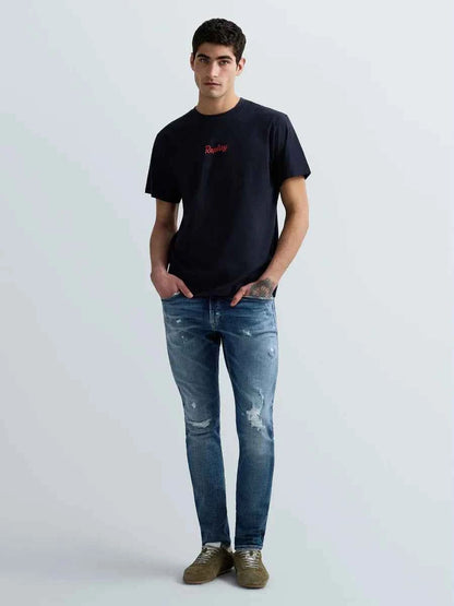 REPLAY | T-Shirt con stampa fronte e retro