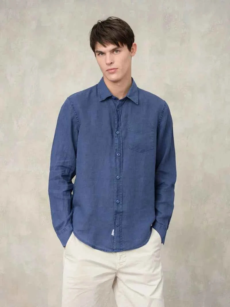 BLAUER | Camicia in lino uomo SWAN DYED