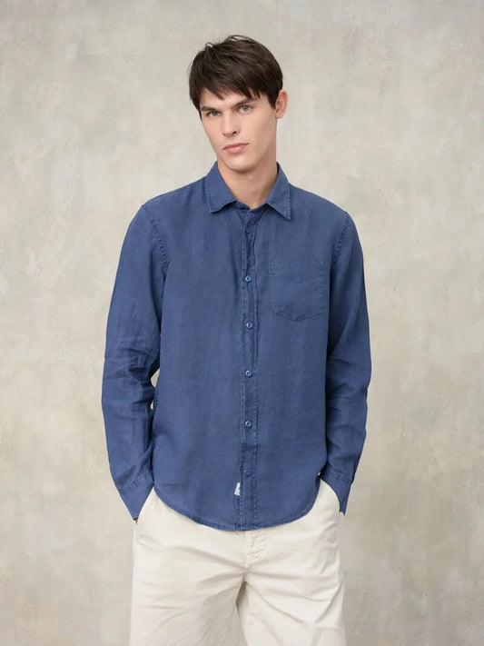 BLAUER | Camicia in lino uomo SWAN DYED