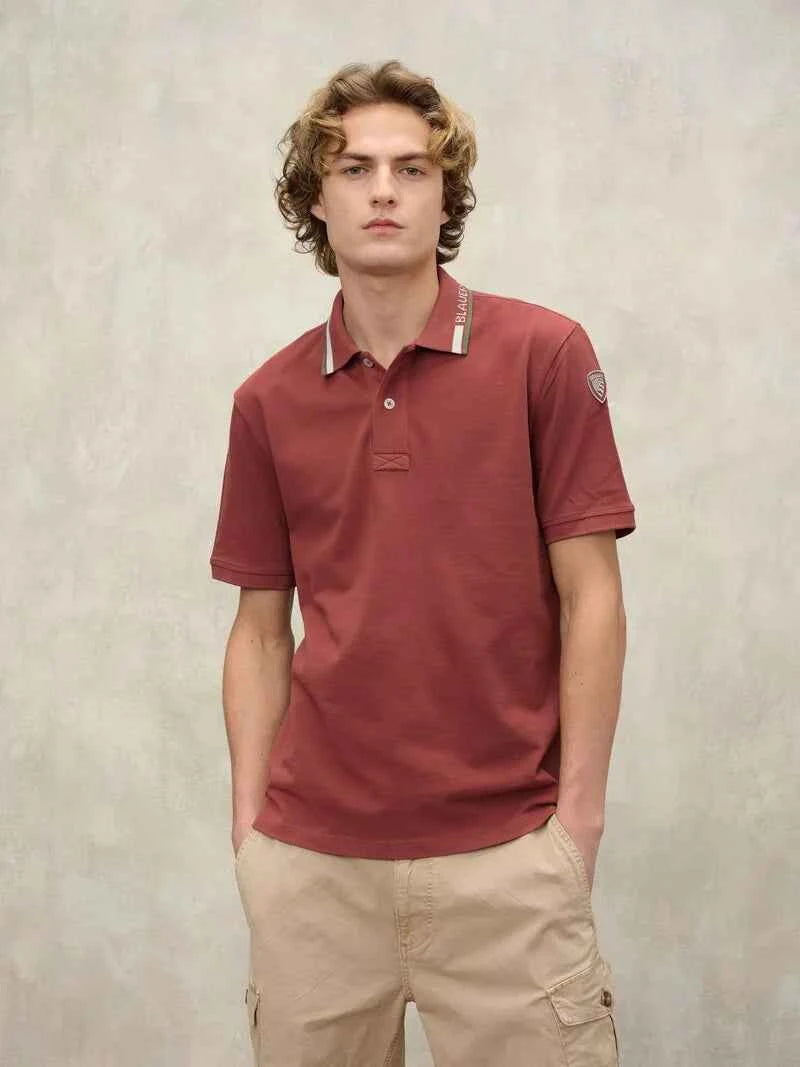 BLAUER | Polo con ricamo sul colletto RANSOM