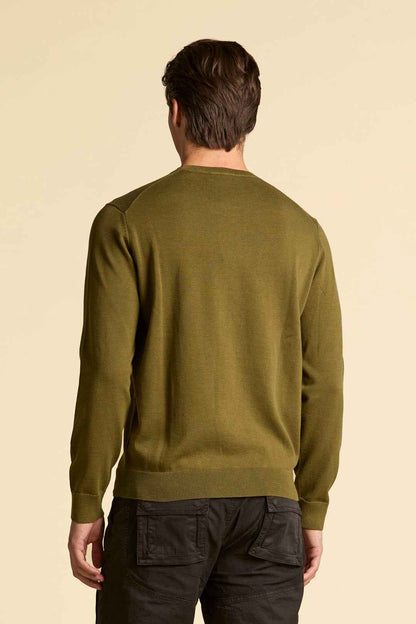 AERONAUTICA MILITARE | Maglia girocollo in cotone tinto filo