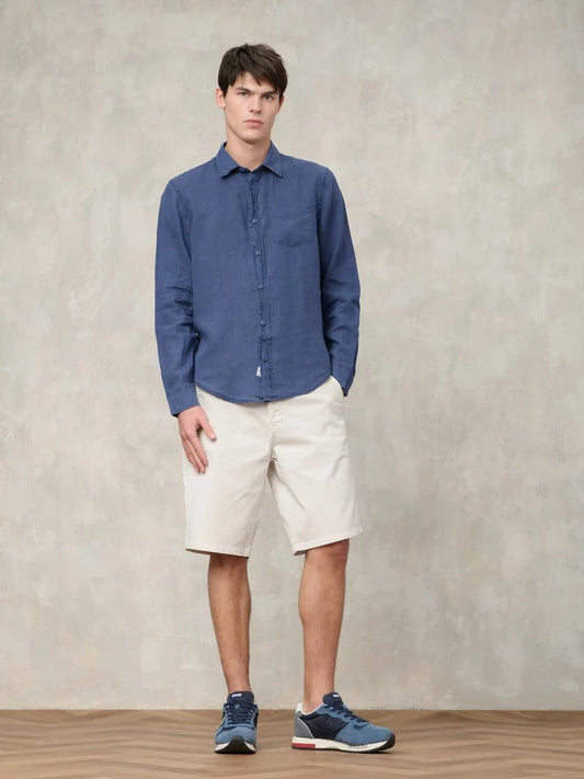 BLAUER | Camicia in lino uomo SWAN DYED