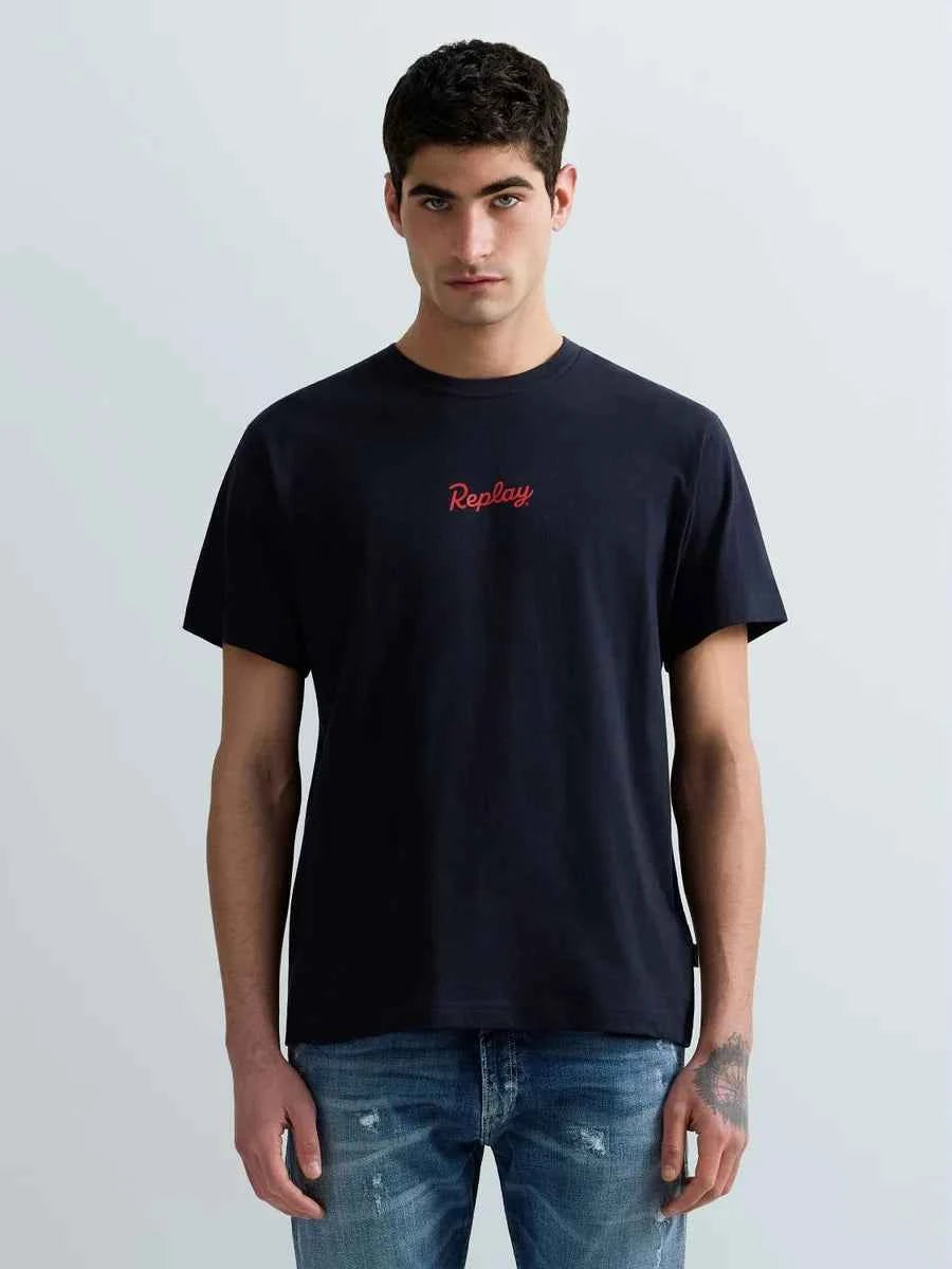 REPLAY | T-Shirt con stampa fronte e retro