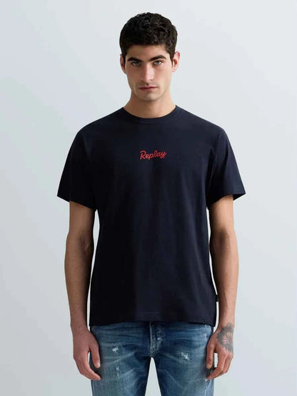 REPLAY | T-Shirt con stampa fronte e retro