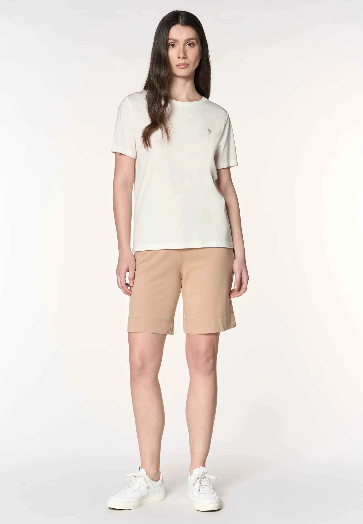 US POLO ASSN | Shorts da donna in punto Milano con vita elasticizzata