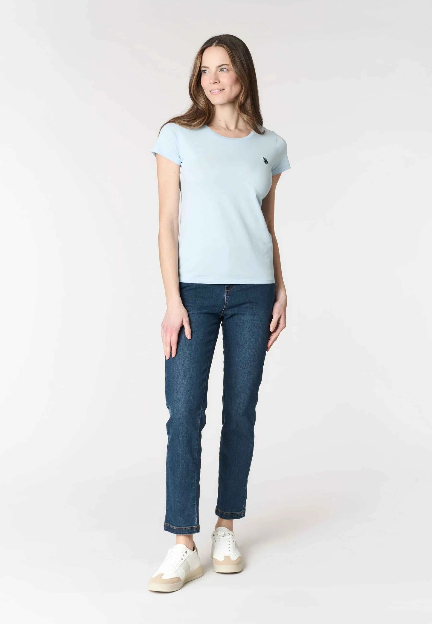 US POLO ASSN | T-shirt donna in cotone light jersey con logo