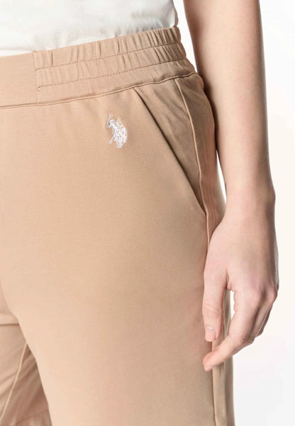 US POLO ASSN | Shorts da donna in punto Milano con vita elasticizzata