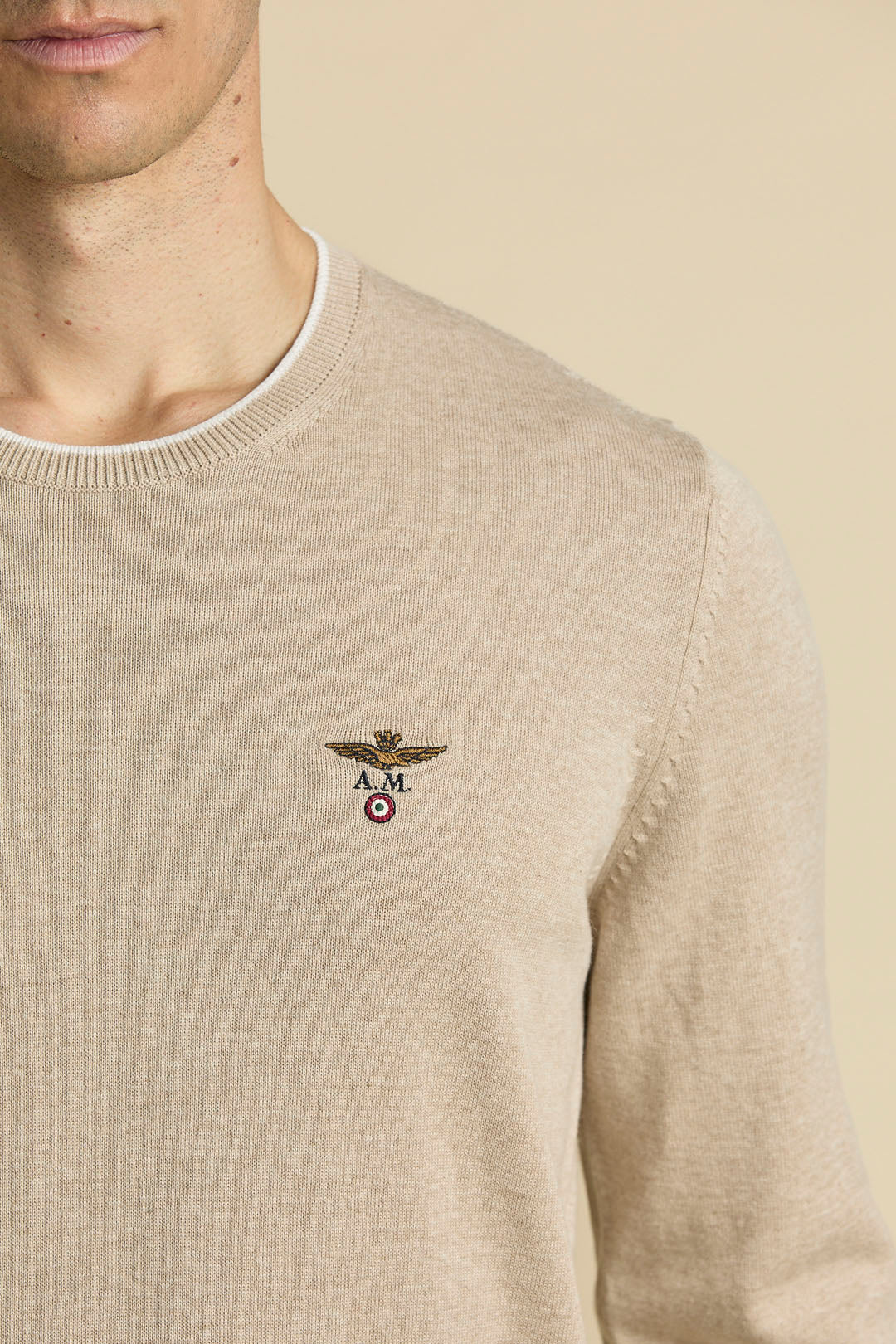 AERONAUTICA MILITARE | Maglione girocollo in cotone con ricamo - Proposta Legend
