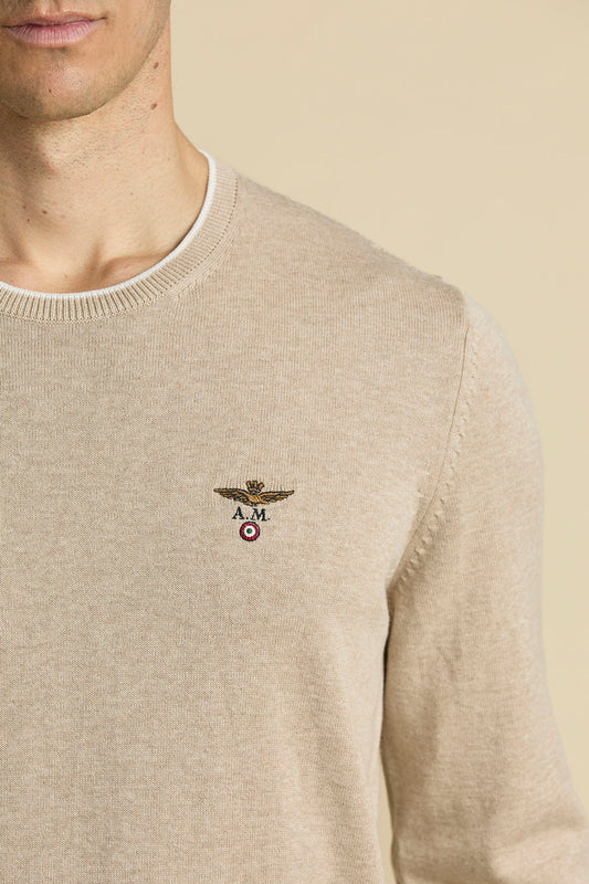 AERONAUTICA MILITARE | Maglione girocollo in cotone con ricamo - Proposta Legend