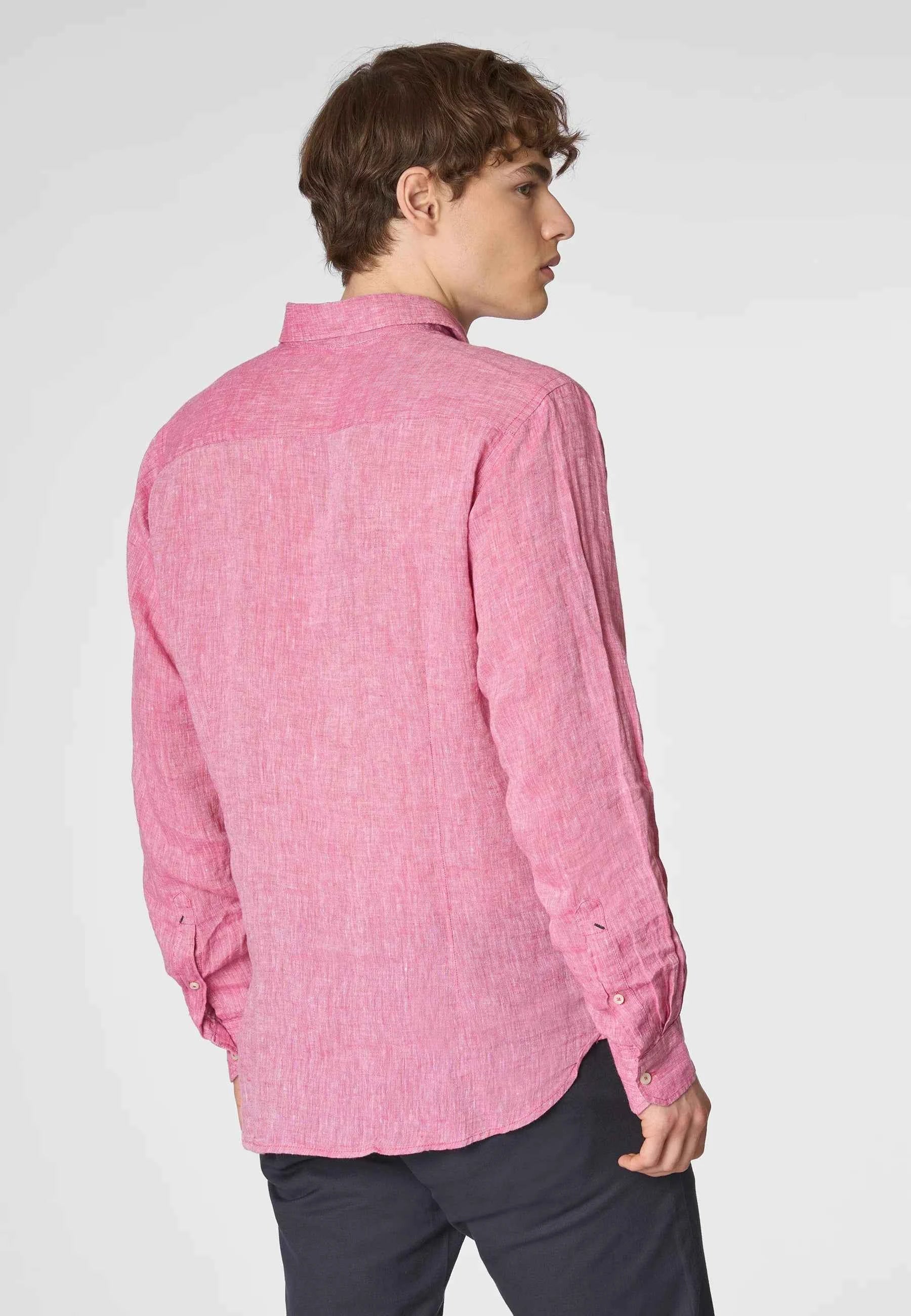 US POLO | Camicia in lino uomo con collo francese CALE