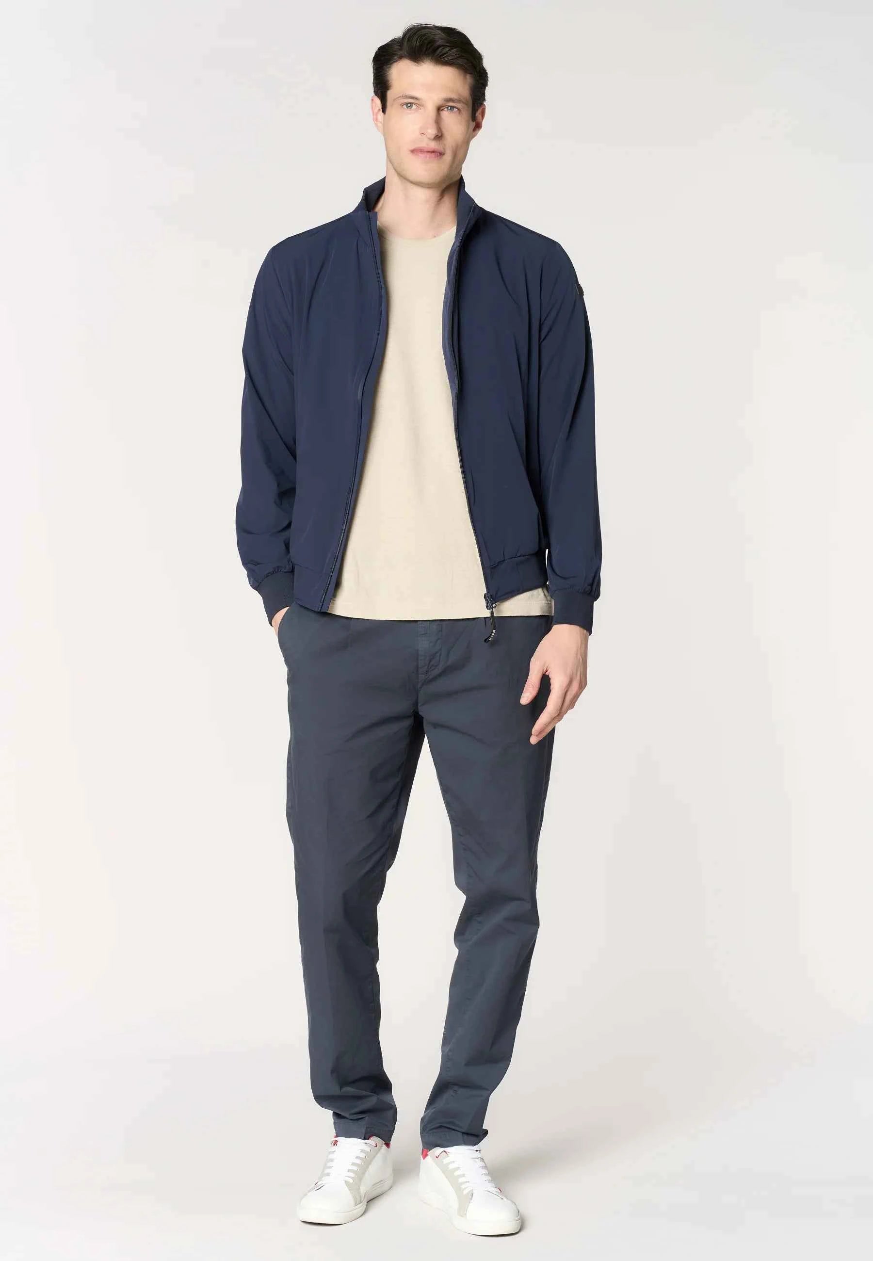 US POLO ASSN | Bomber da uomo in nylon stretch con zip